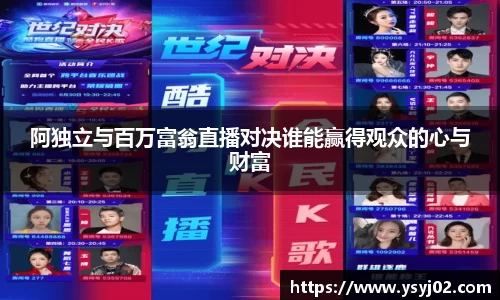 阿独立与百万富翁直播对决谁能赢得观众的心与财富